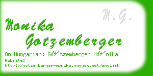 monika gotzemberger business card